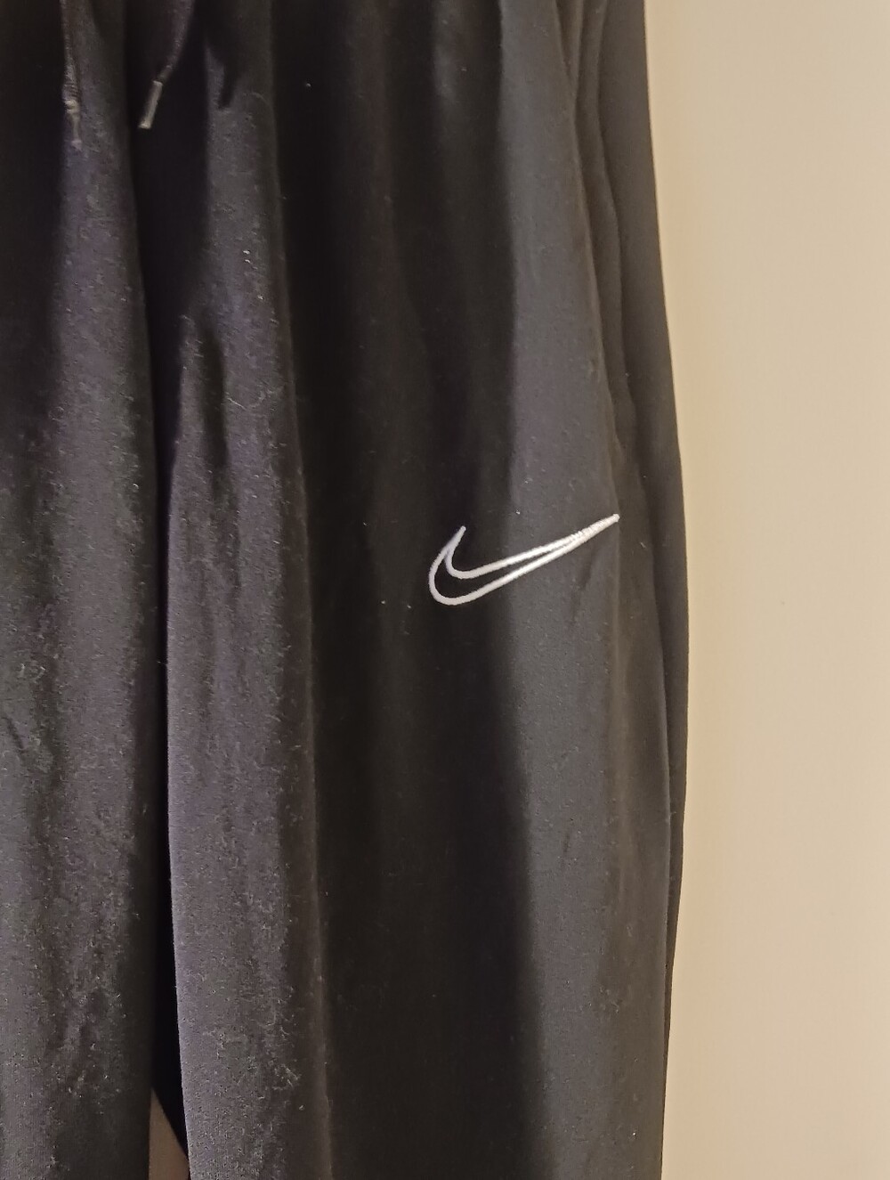 Nike Black Joggers with White Swoosh Embroidery